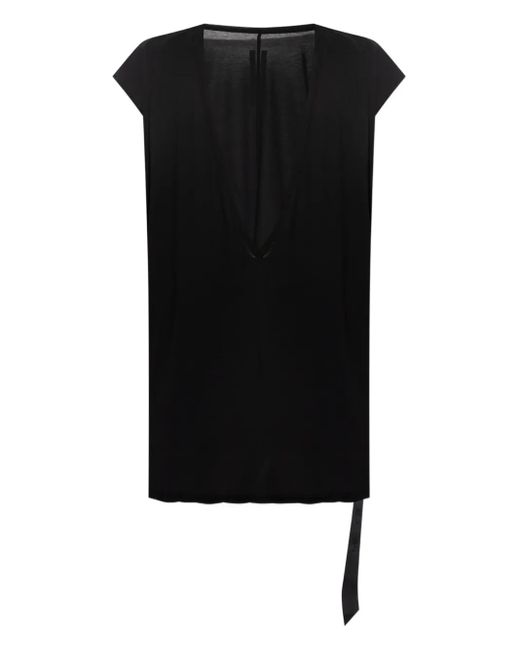 Rick Owens Mouwloze Top Met Diepe V-Hals in het Black voor heren