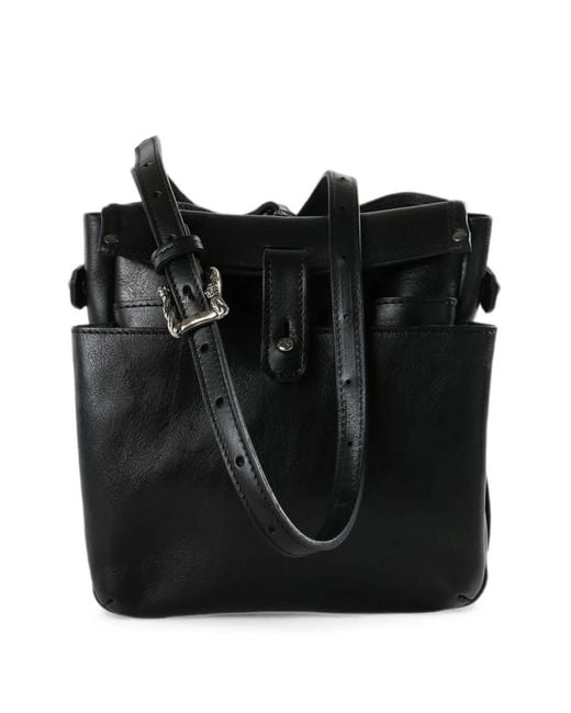 Enfants Riches Deprimes Black Buckle-Strap Leather Shoulder Bag