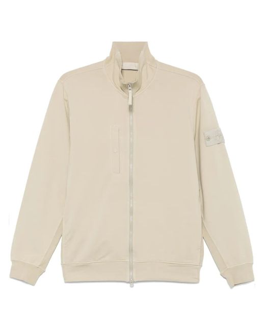 メンズ Stone Island コンパスバッジ スウェットシャツ Natural