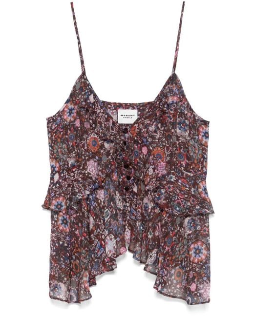 Blusa Briara di Isabel Marant in Purple