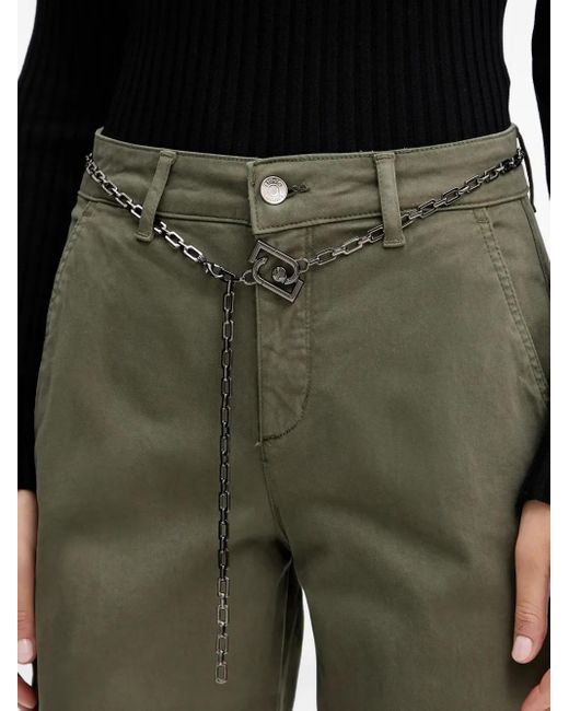Liu Jo Green Chain-Belt Trousers