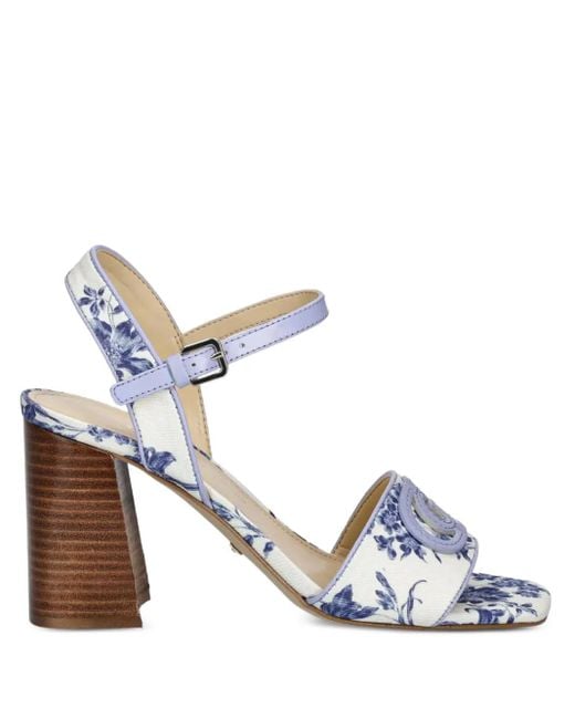 Guess Blue Sandalen mit Blumen-Print