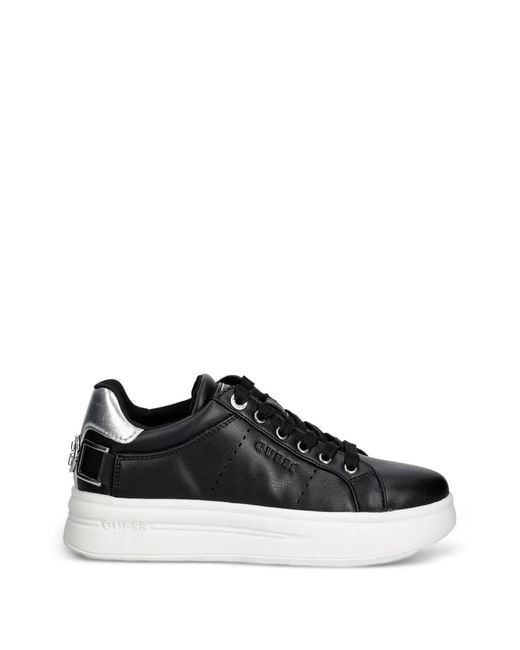 Guess Black Wesli Logo-Detail Sneakers