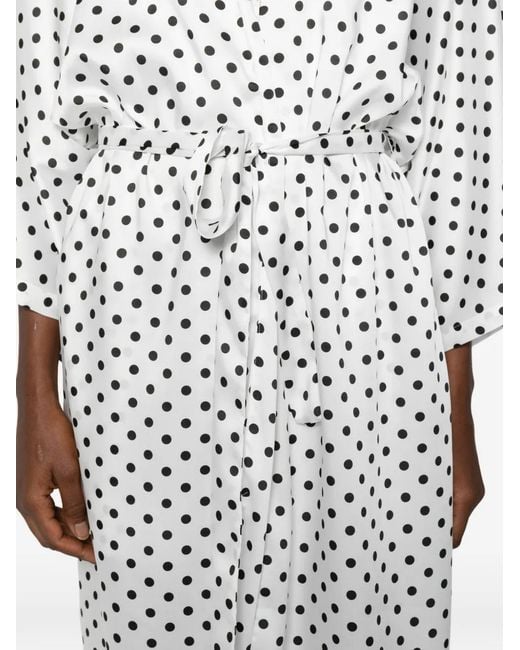 Parlor White Polka Dot-Pattern Set