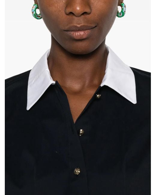 Maje Blue Button-fastening Collared Shirt