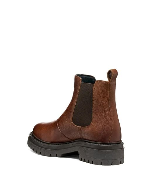 Geox Brown Pull-Tab Chelsea Boots