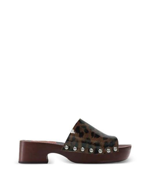 Simon Miller Natural Rio Leopard-Print Platform Sandals