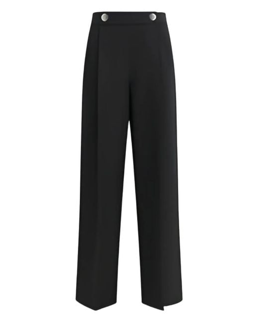 Giorgio Armani Black Button-Fastening Trousers