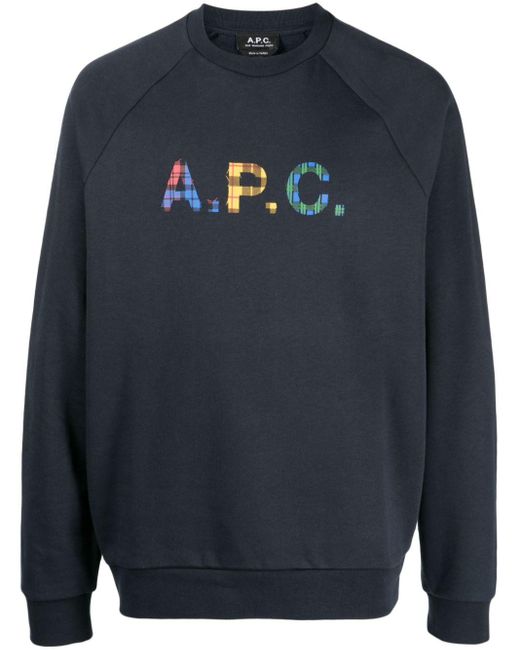 A.P.C. Shaun Sweatshirt mit Logo in Blue für Herren