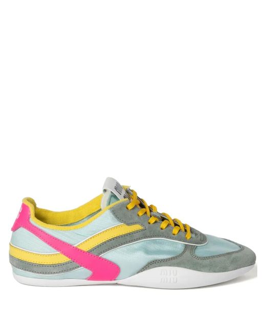 Baskets Gymnasium Miu Miu en coloris Green