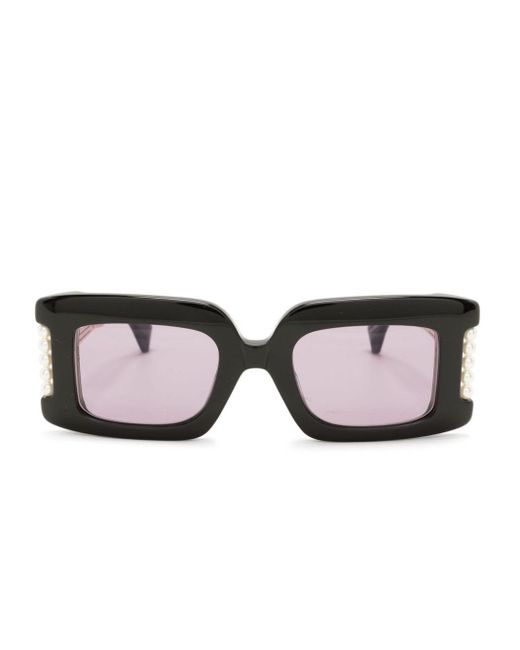 Vivienne Westwood Black Judy Rectangle-frame Sunglasses for men