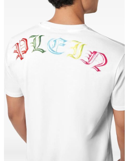 Philipp Plein White Teddy Bear-Print T-Shirt for men