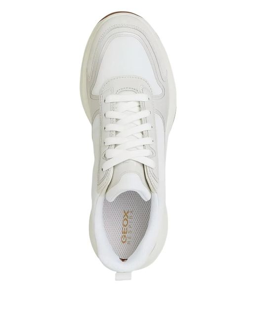 Geox White Biela Panelled Sneakers