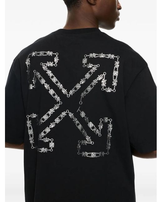 Off-White c/o Virgil Abloh Black Chain Arrows Skate T-Shirt for men