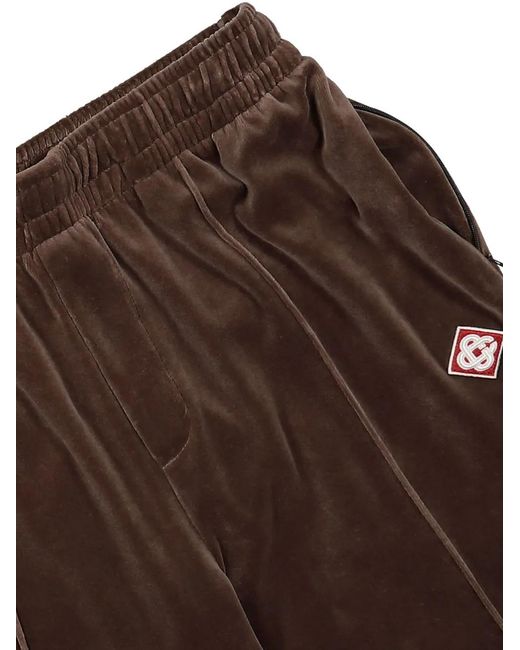 Casablanca Brown Velour Track Pants for men