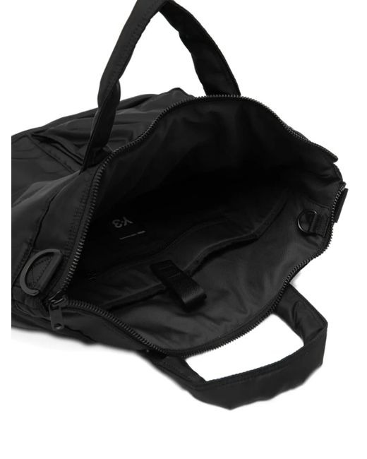 Y-3 Black N Zip Tote Bag