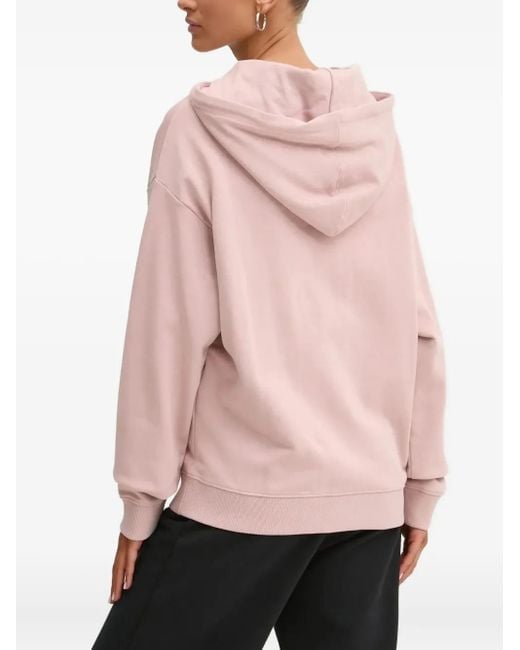 Sudadera con capucha y logo bordado HUGO de color Pink