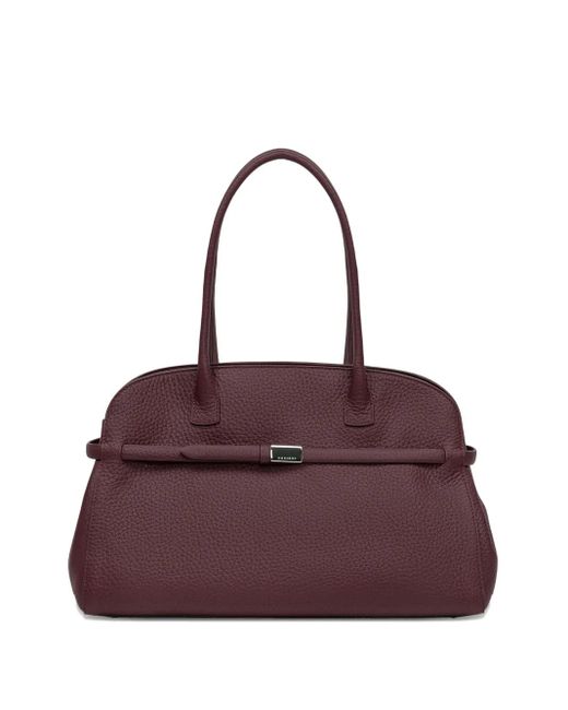 Orciani Purple Large Aura Soft Pebble-Leather Tote Bag