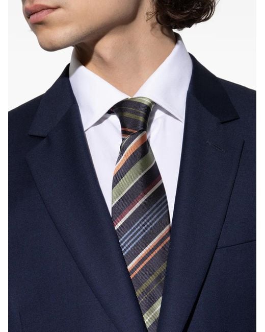 Paul Smith Black Striped Tie for men