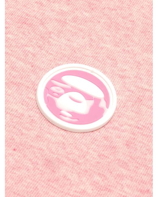 Aape By A Bathing Ape Pink Crew-Neck Logo T-Shirt for men