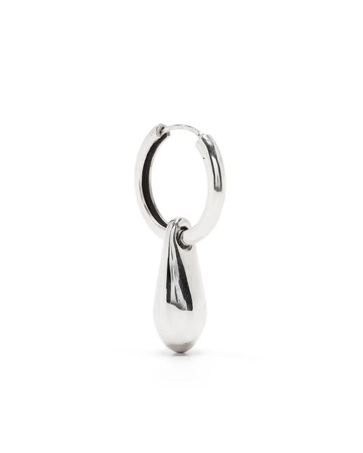 Parts Of 4 White Sterling Drop Single Earring