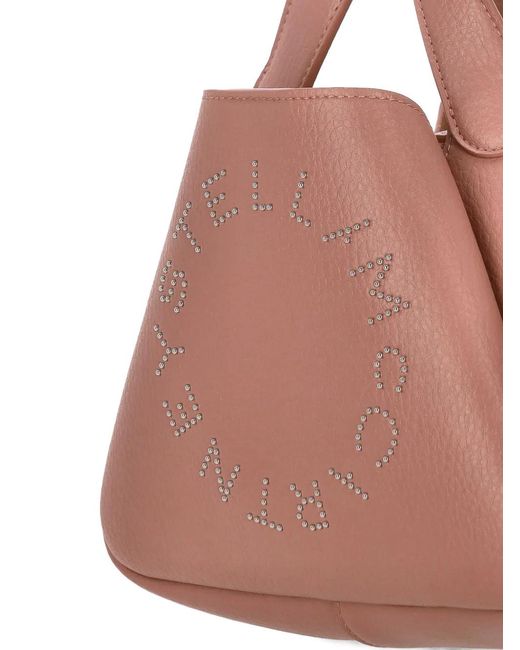 Stella McCartney Pink Studded-Logo Shoulder Bag