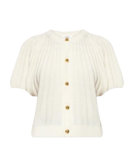 FRAME White Sleeveless Cardigan