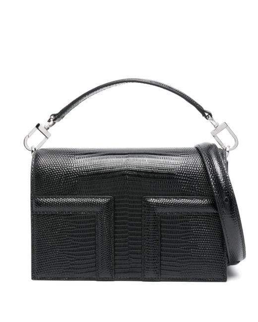 Bolso shopper T-Flap mini Totême  de color Black