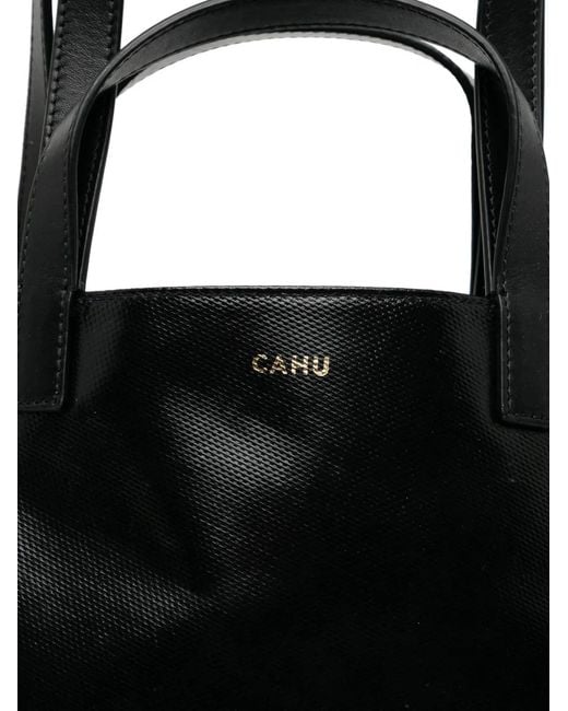 CAHU Black Small Le Pratique Tote Bag