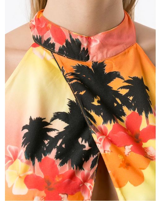 Amir Slama Orange Halter Neck Blouse