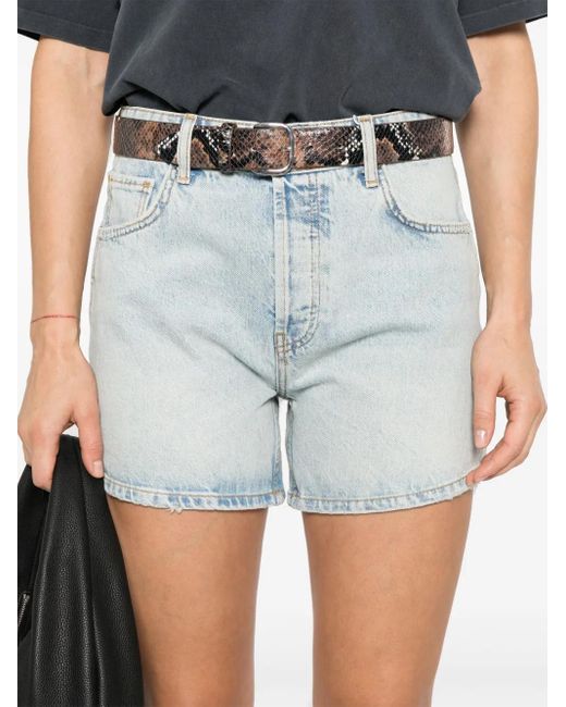 Anine Bing Blue Denim Shorts