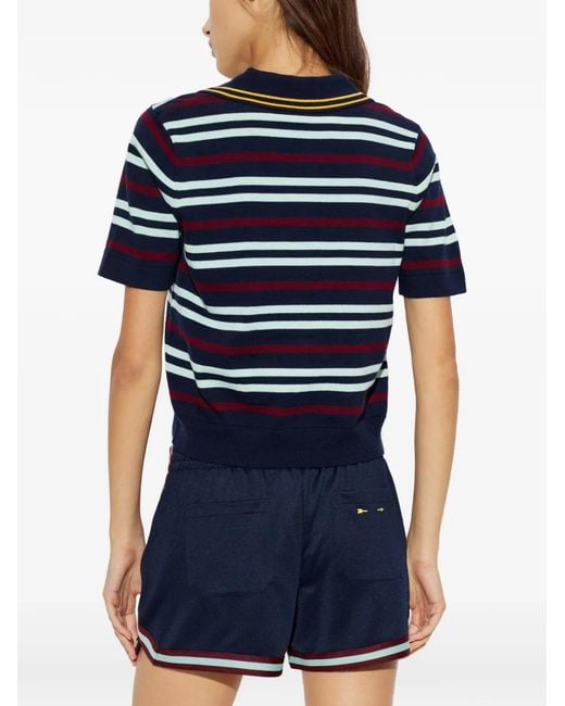 The Upside Blue Archie Striped Top