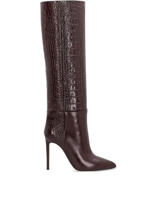 Botas altas con tacón de 85 mm Paris Texas de color Brown