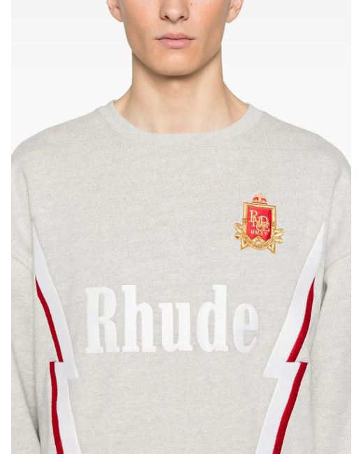 Rhude Sweatshirt mit Logo-Stickerei in White für Herren