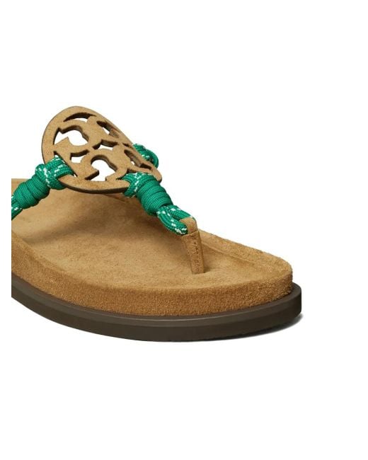 Sandalias Miller Cloud planas Tory Burch de color Green