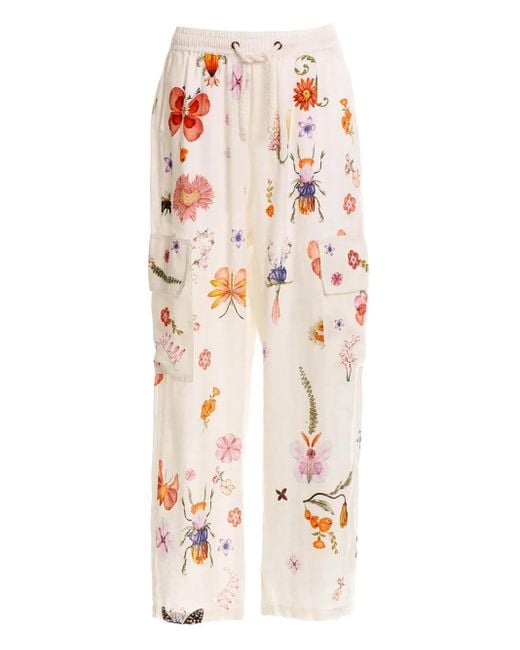 Agua Bendita White Seraphine Cargo Pants