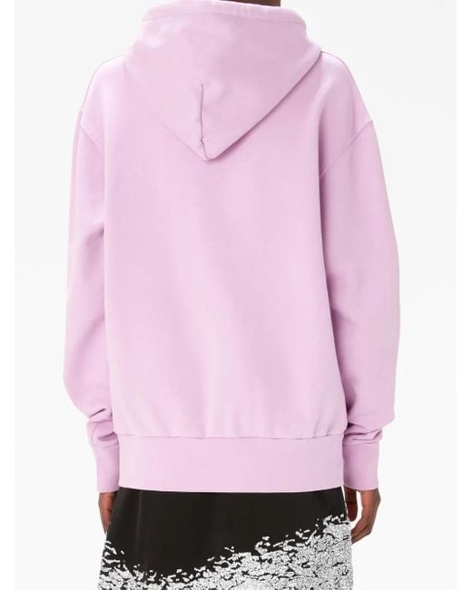 J.W. Anderson Pink Graphic-Print Cotton Hoodie