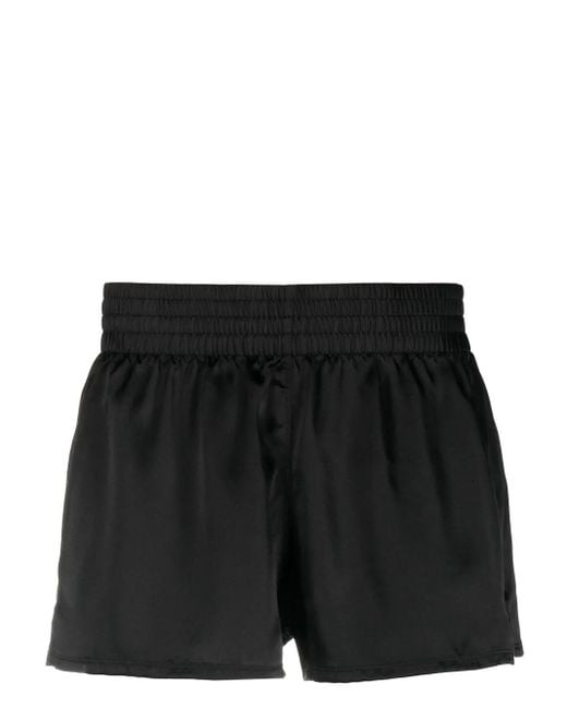 Maison Close Black Smocked Elasticated-Waistband Boxers for men