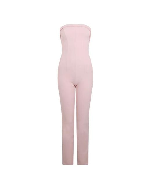 Philosophy Di Lorenzo Serafini Pink Strapless Fitted Jumpsuit