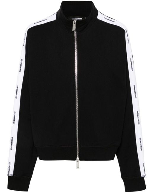DSquared² Black Burbs Fit Zipped Sweatshirt for men