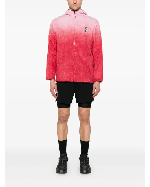 On Shoes Pink Pace Running Jacket for men