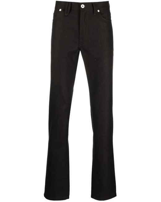 Brioni Black Low-Rise Slim-Fit Tapered Trousers for men