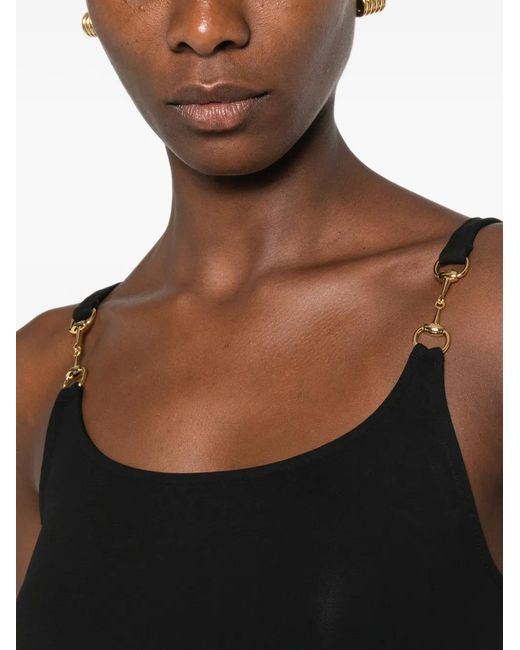 Gucci Black Scoop-Neck Top