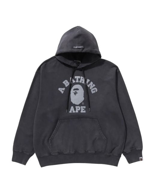 Sudadera con capucha y logo A Bathing Ape de hombre de color Black