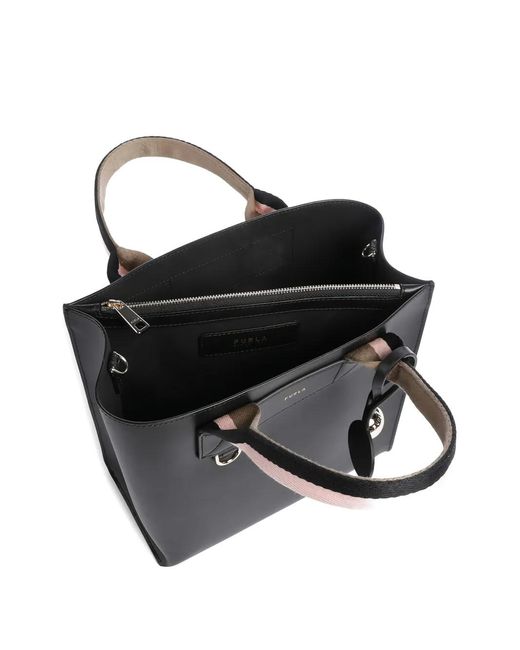 Furla Black Divide It Charm Tote Bag