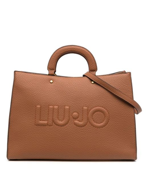 Liu Jo Shopper Met Logoprint in het Brown