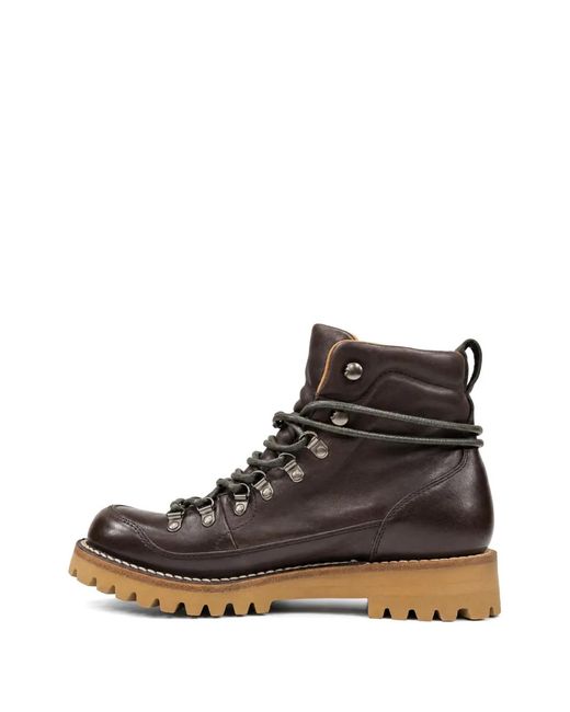 Church's Brown Lace-Up Leather Boots for men