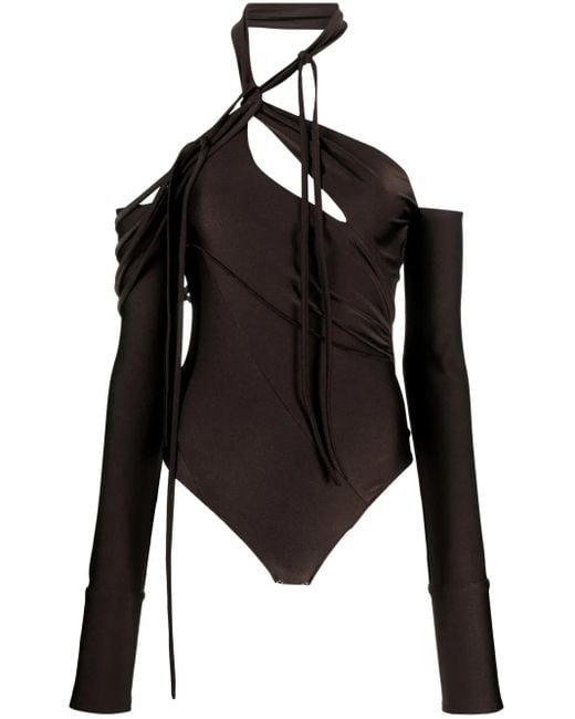 Body con hombros descubiertos Coperni de color Black