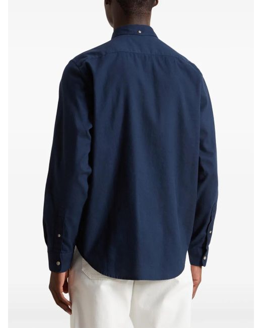 Woolrich Blue Flannel Buttoned Shirt for men