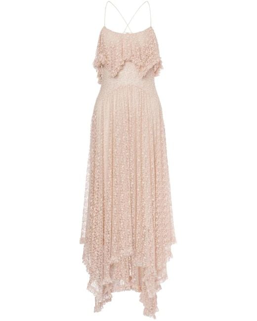 Philosophy Di Lorenzo Serafini Natural Soft Maxi Dress With Delicate Lace Overlay